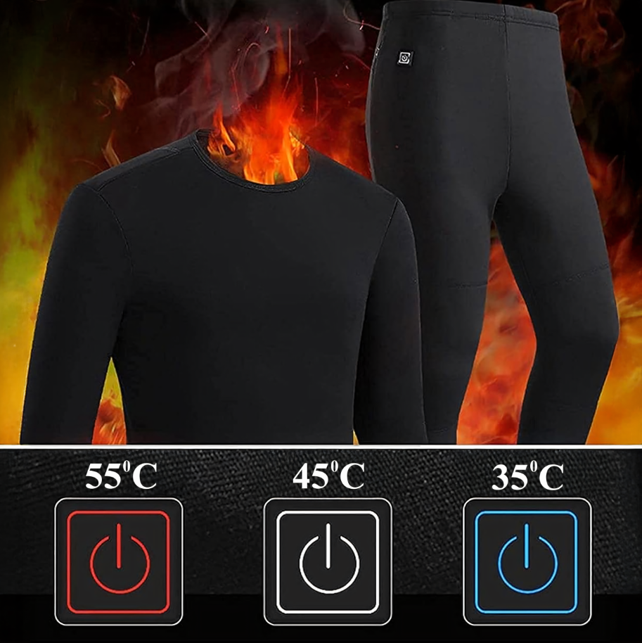 elektrické vyhřívané termo prádlo